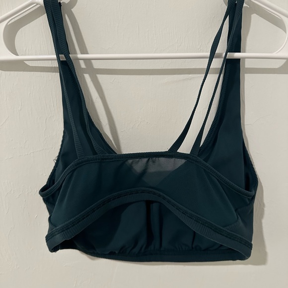 Offline by Aerie ribbed mesh back sports bra- emerald green - Picture 2 of 3